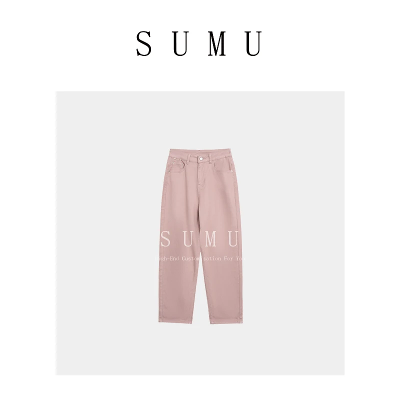 宿慕SUMU 女款休闲牛仔裤 4-12春季2025新款时尚百搭休闲裤M000YF