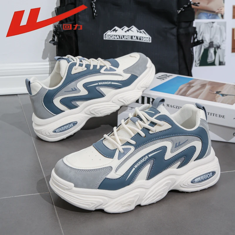 Warrior/回力秋季2025新款男士运动休闲鞋百搭厚底老爹鞋男鞋男款