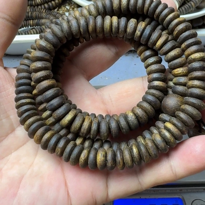 沉香手串豪*张勺子手串35克加