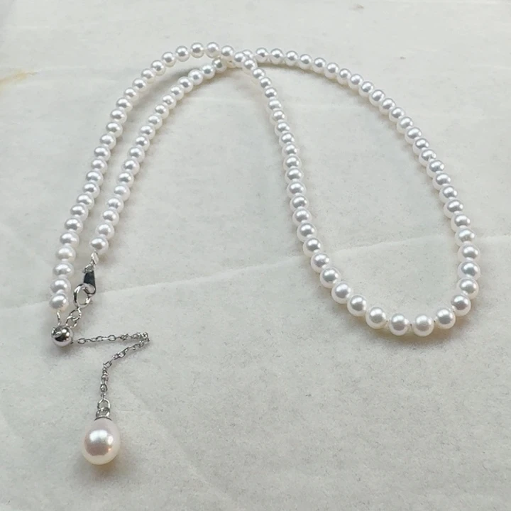 淡水珍珠项链带扣头定制未镶嵌