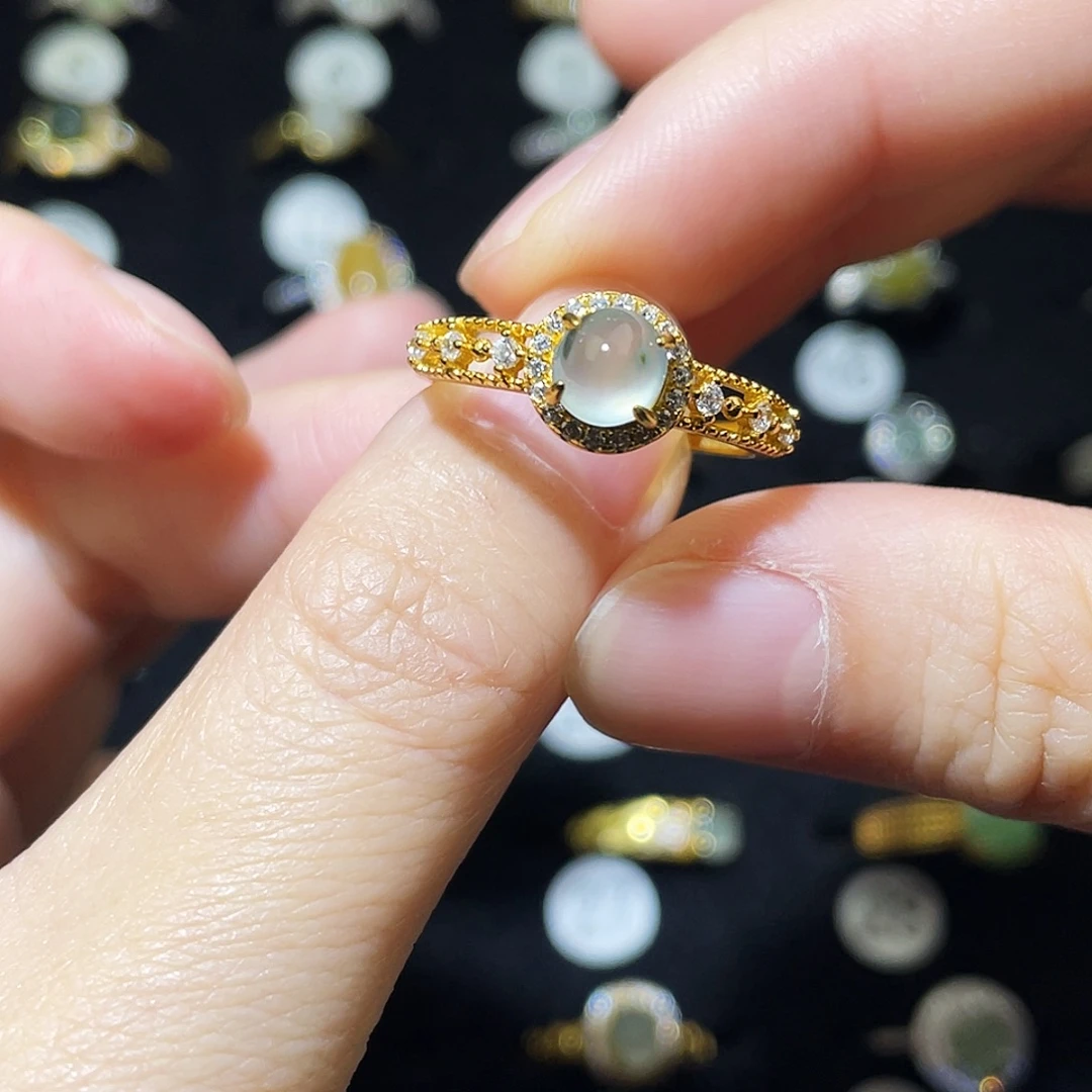 翡翠未镶嵌戒指戒指