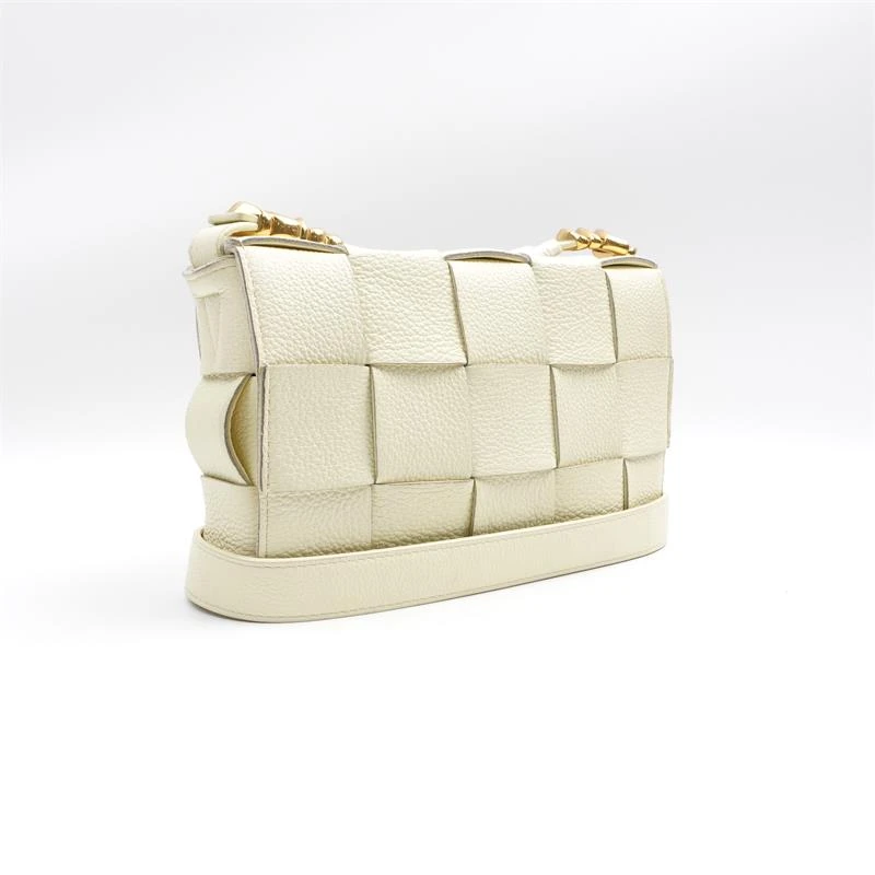 95新 BOTTEGA VENETA/葆蝶家 浅黄色编织单肩包H_ZY0000342813