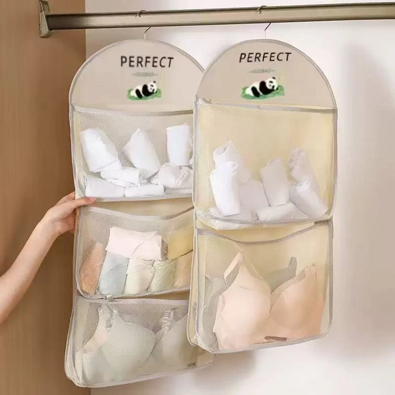 【拍1发2】袜子收纳神器网兜挂袋宿舍悬挂式衣柜内衣内裤门后收纳