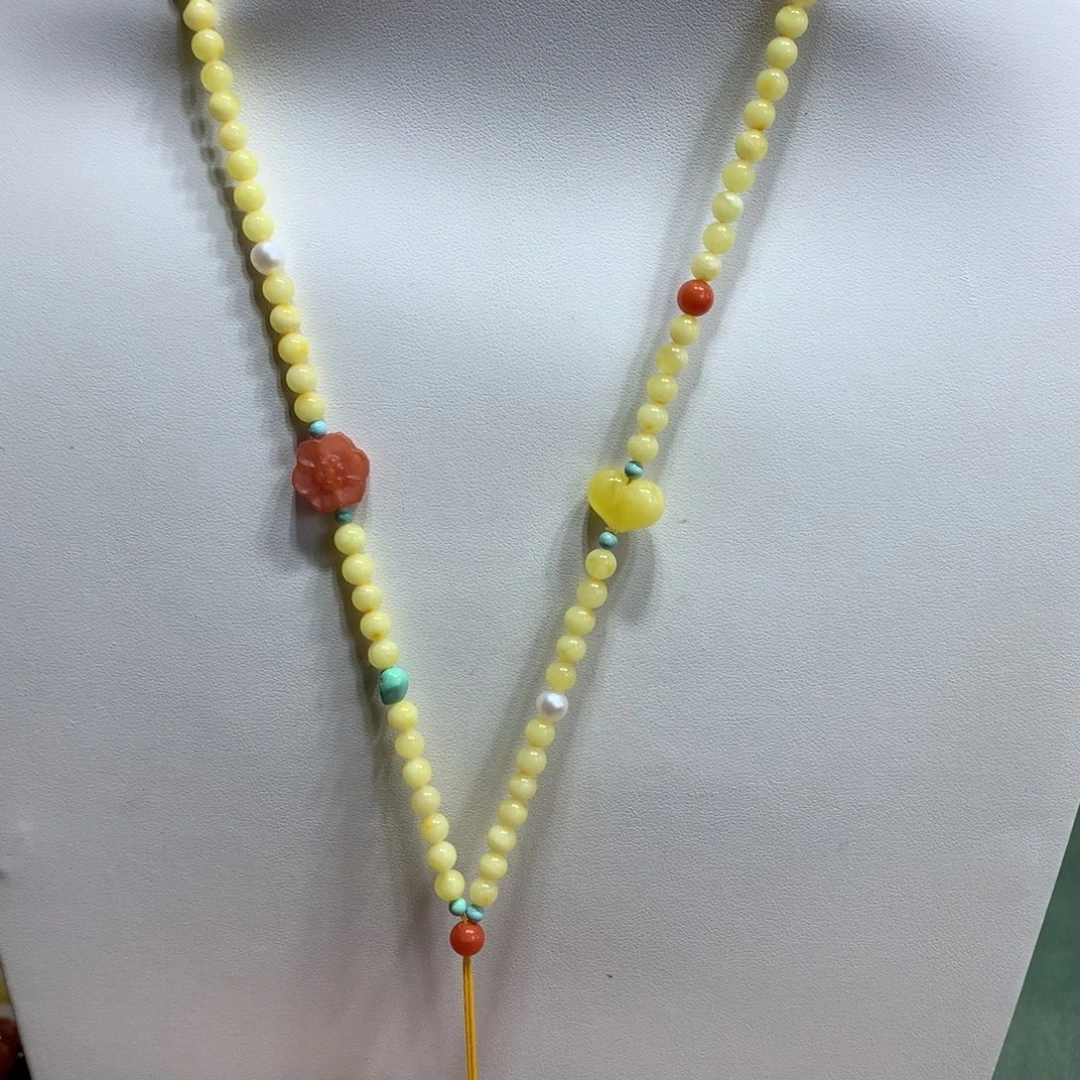 蜜蜡未镶嵌颈饰4.7mm