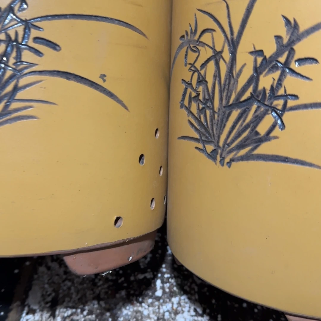 紫砂花盆口径14.18高