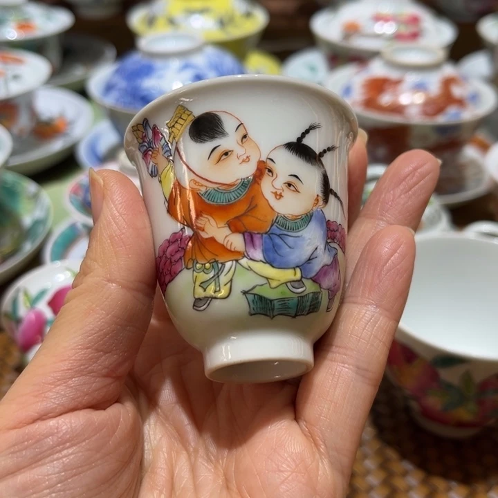 手绘茶杯盖碗陶瓷