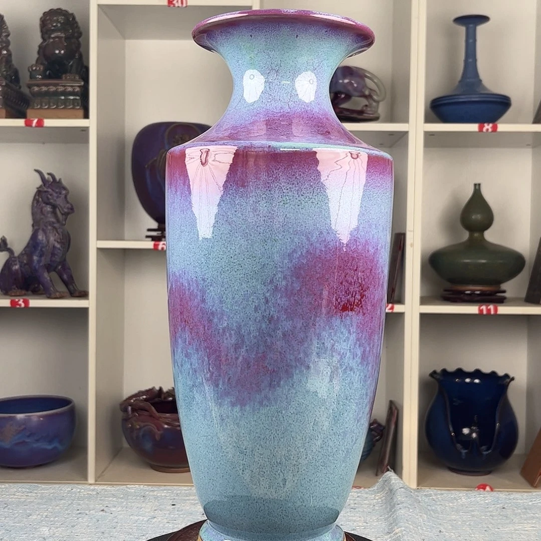 郭****瓷片将军瓶42.8公分左右珍品