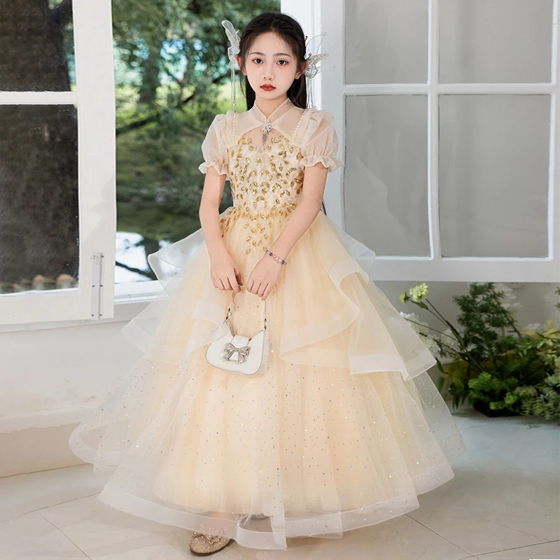 女童主持人礼服仙气生日气质花童公主裙女童裙子6-12岁潮款高级感
