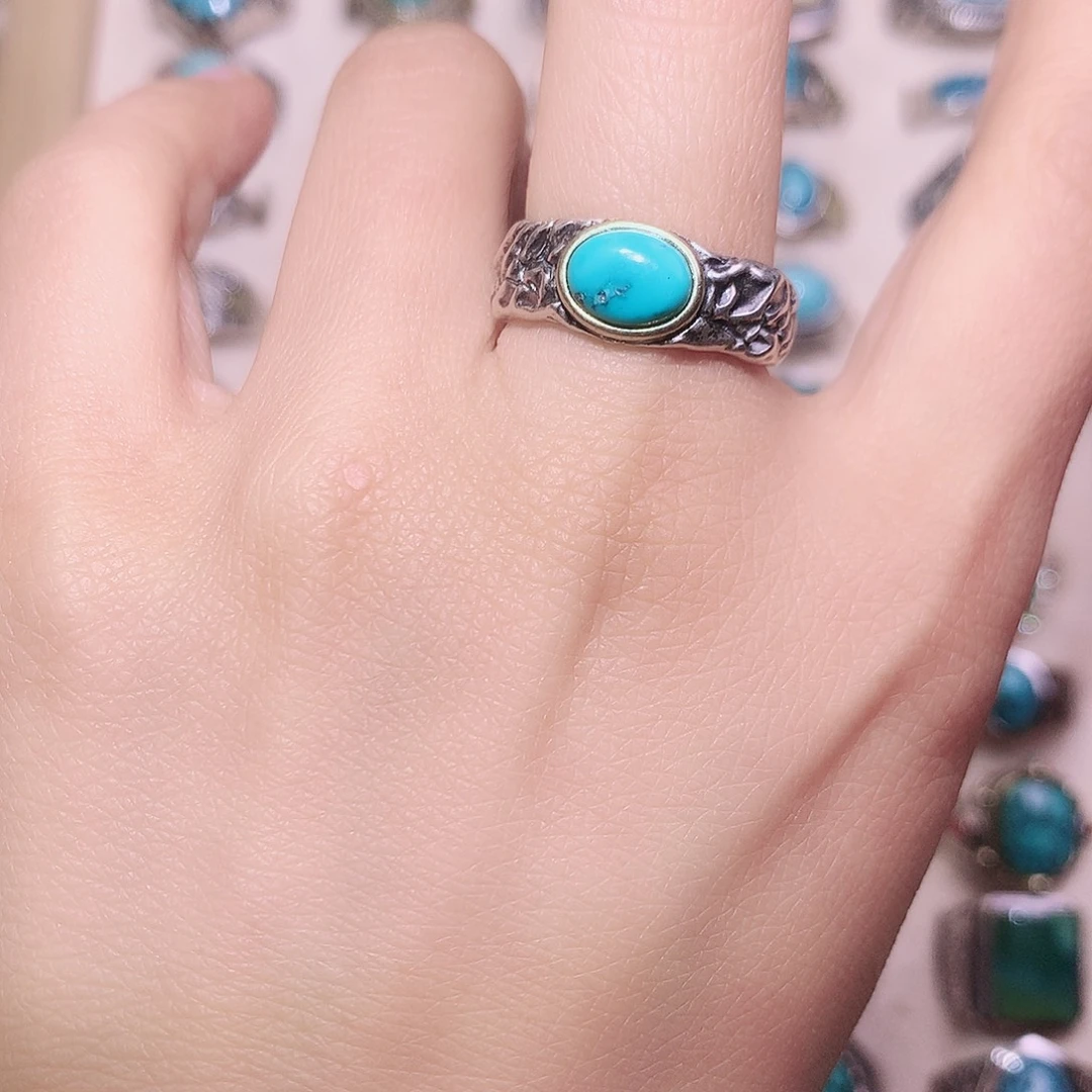 绿松石银S925镶嵌挂件