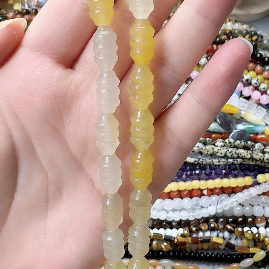 未镶嵌玛瑙/玉髓珠宝半成品金丝玉冬虫夏草形一条