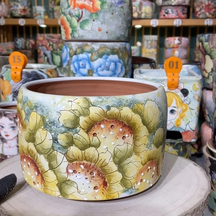 红陶景德镇艺术手绘作品