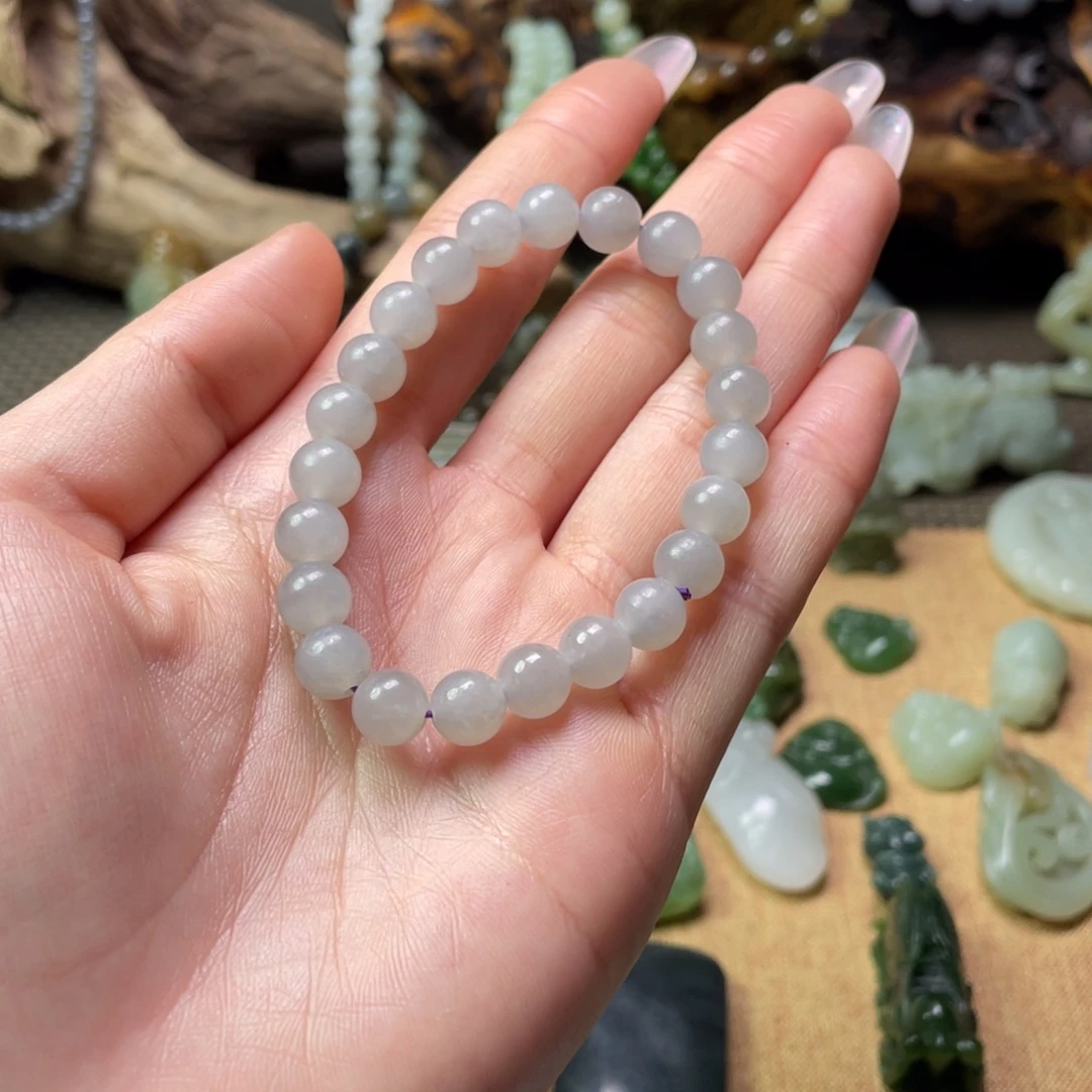 和田玉未镶嵌套链卡8