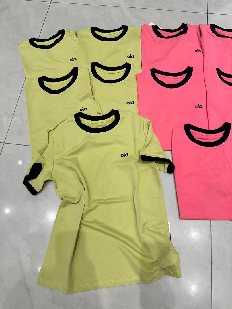 字母针织刺绣短袖圆领常规款T恤女款