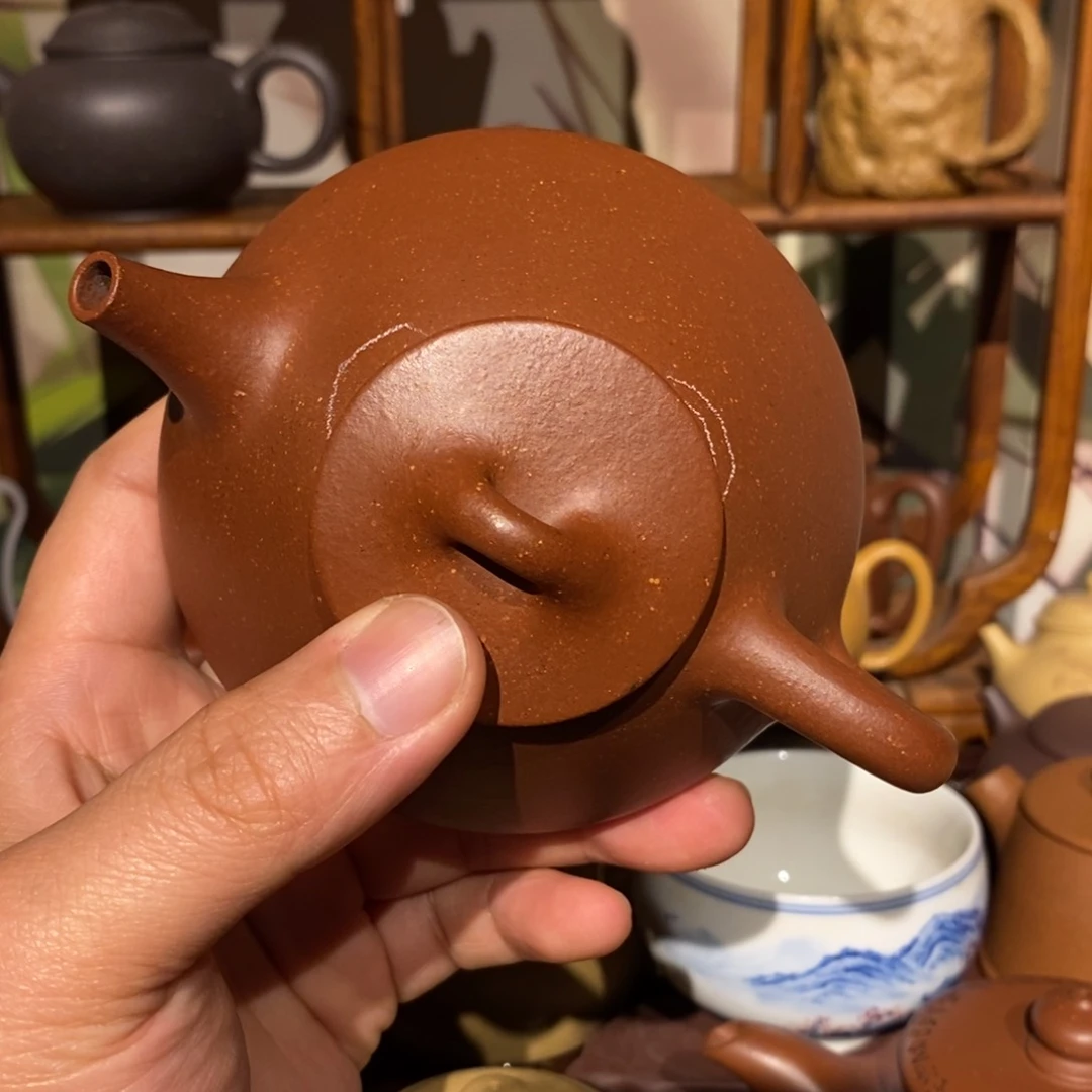 茶杯紫砂A****c微瑕降坡泥石瓢230cc