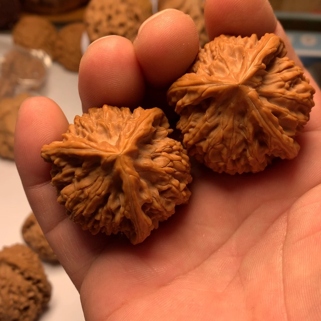 文玩核桃把件文山三棱