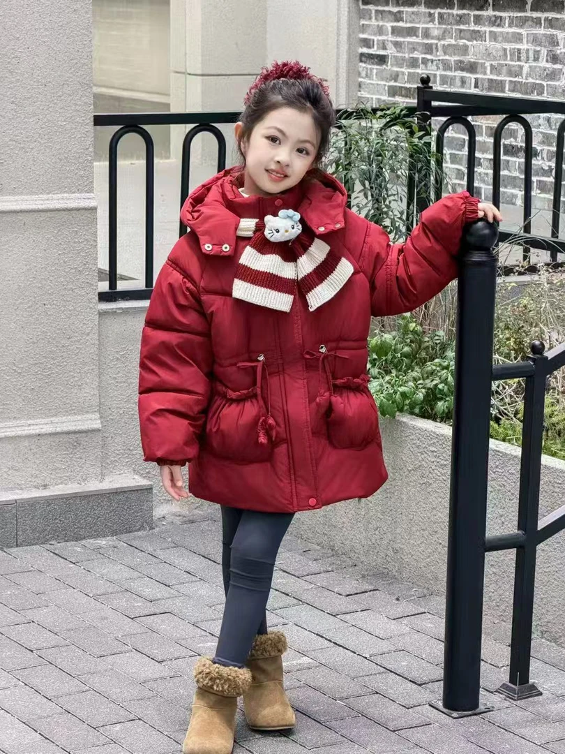 新款洋气潮流加厚围巾棉服