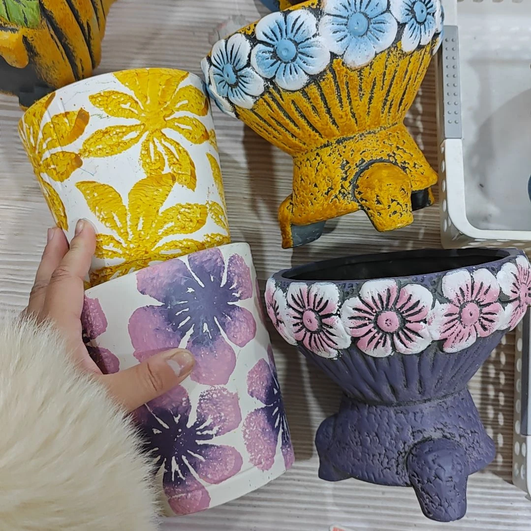 红陶吸水透气的白陶花盆凑满12发货