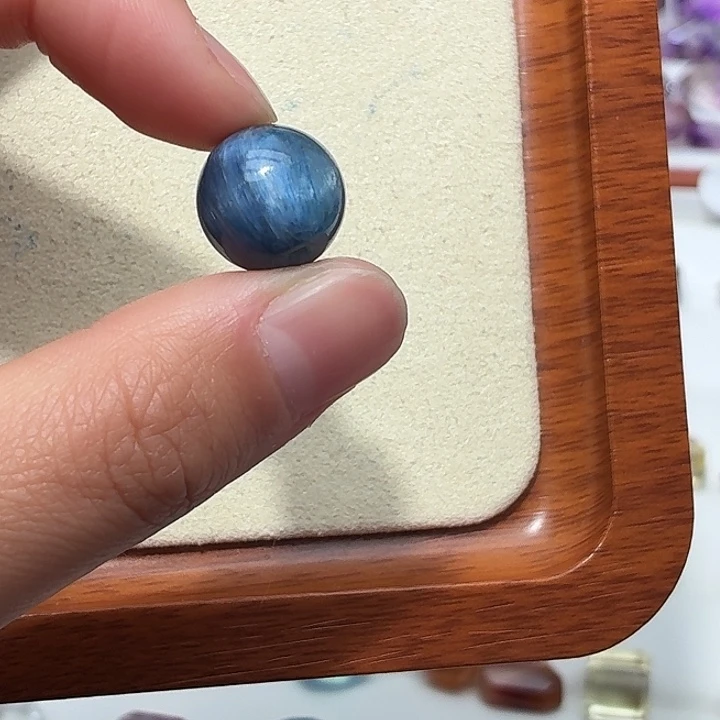 水晶未镶嵌珠宝半成品蓝晶单珠
