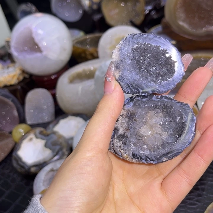 水晶珠宝半成品未镶嵌白晶盆