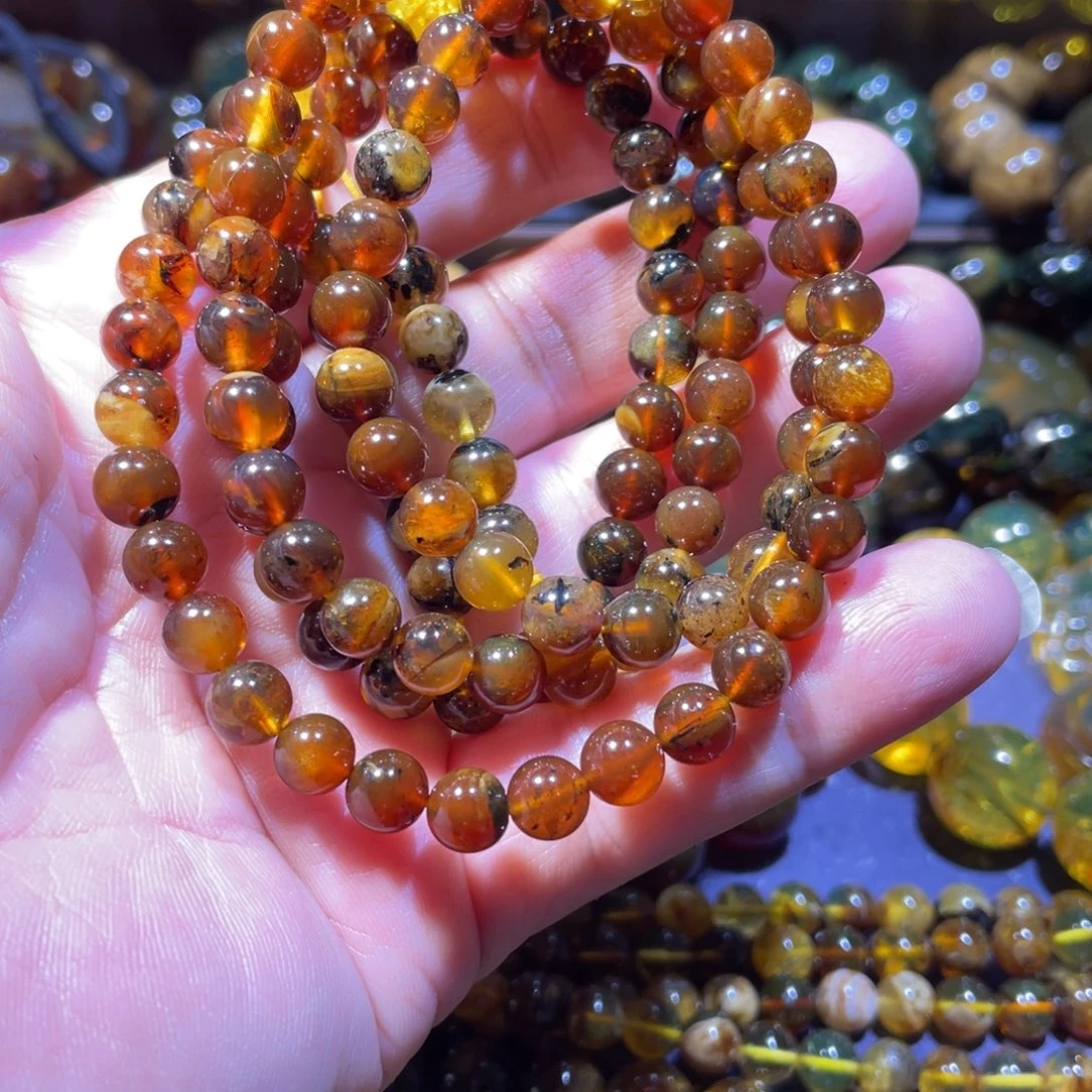 琥珀未镶嵌手链天然