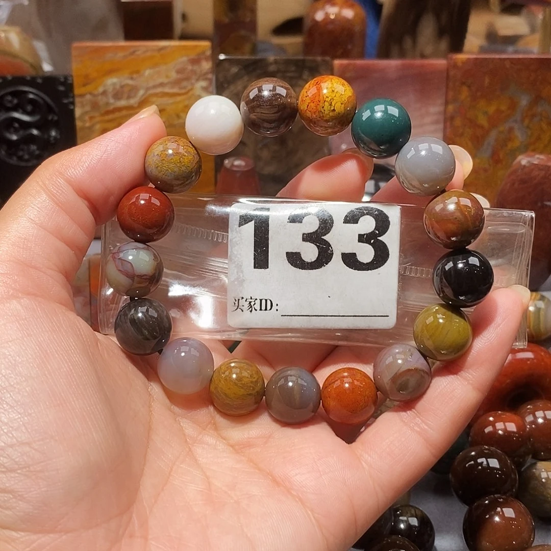 硅化玉天然北票硅化玉手串未镶嵌