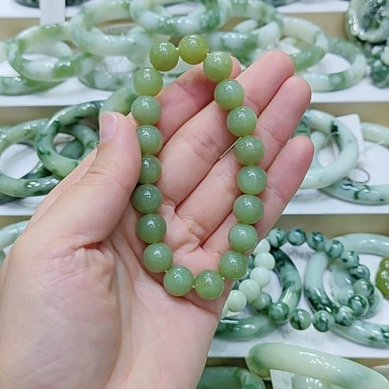 蛇纹石玉未镶嵌手链