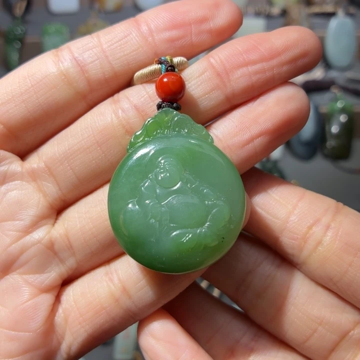 和田玉银S925镶嵌颈饰