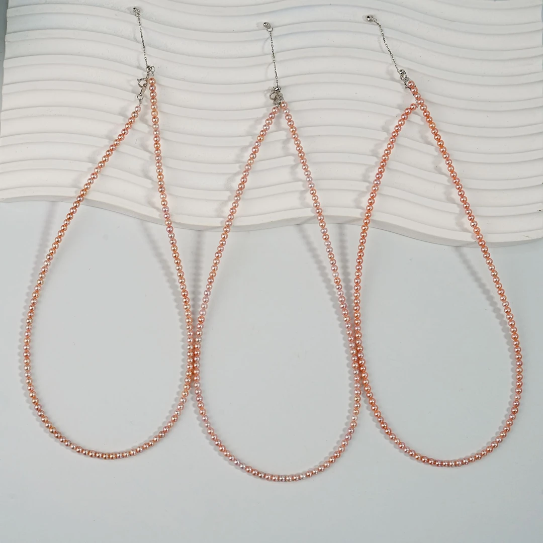 【女神专属】中国红小baby链S925银淡水珍珠3-4mm（多样性发一）