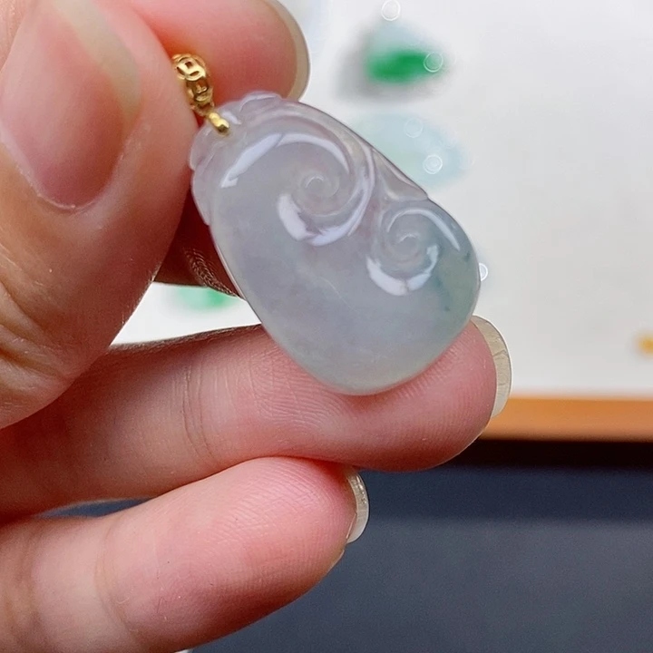 翡翠未镶嵌颈饰翡翠如意吊坠