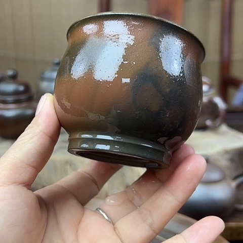 刀***雨戬谷龙窑柴烧茶杯65