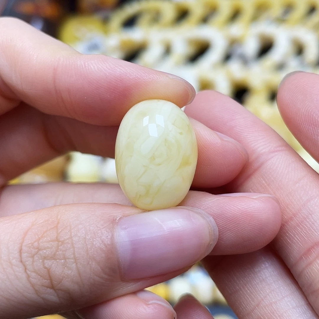 未镶嵌蜜蜡裸石沁色枣珠14.6✖️19.7mm