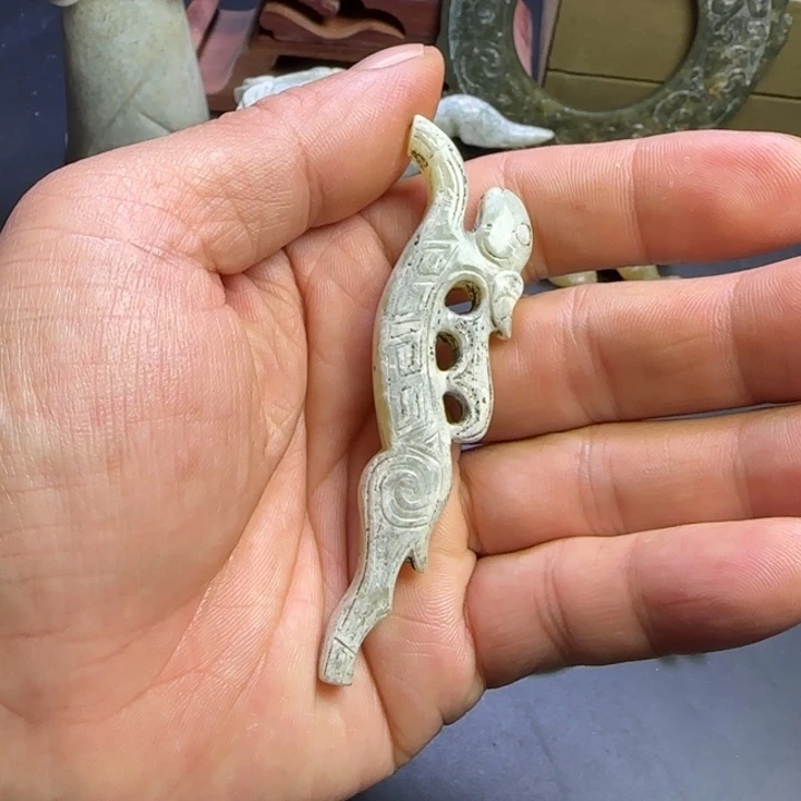 和田玉挂件未镶嵌空*悟