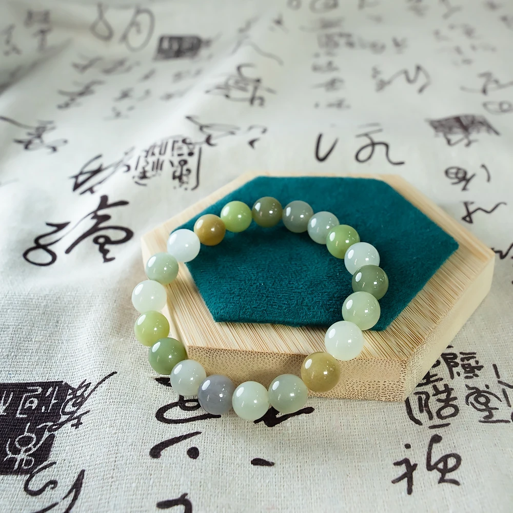 和田玉多宝手串女士工艺品手串珠径10mm-HTY072-多样性发其一