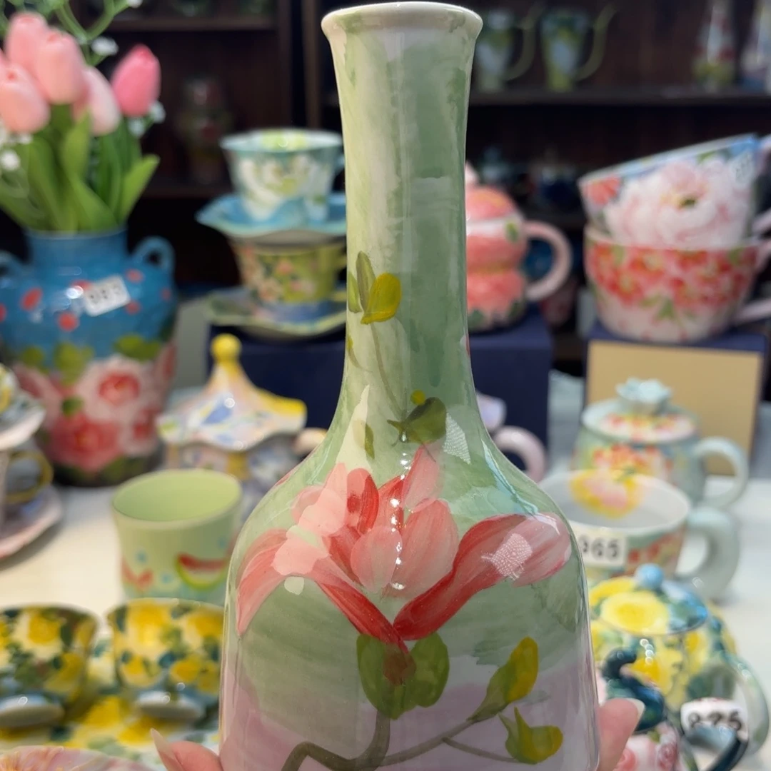 瓷片景德镇手绘高温釉下彩陶瓷茶具