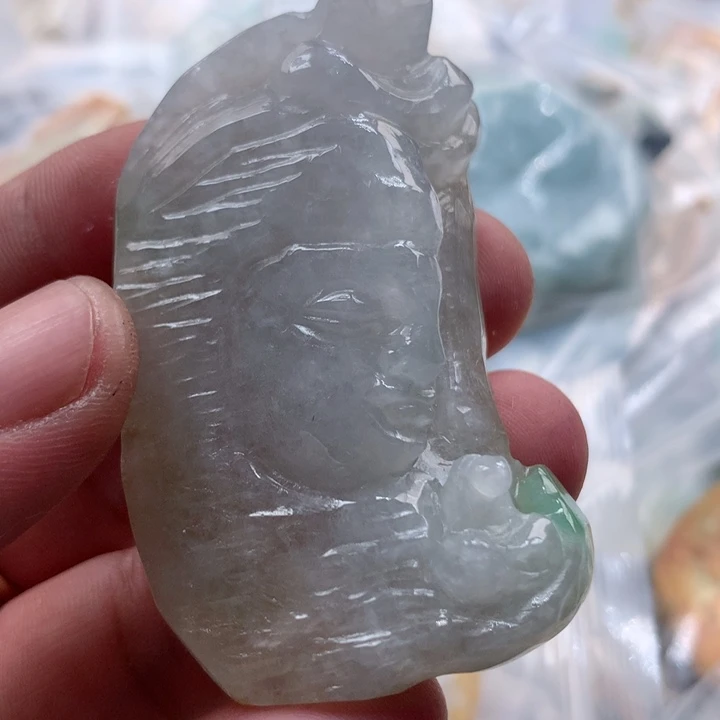 翡翠未镶嵌颈饰保真天然a货翡翠
