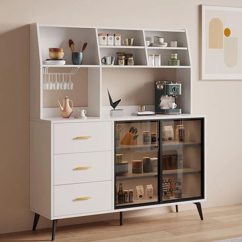 餐边柜高柜一体靠墙现代简约家用酒柜客厅储物柜碗柜家用厨房茶柜