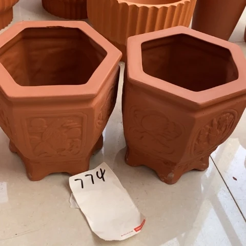 粗陶红陶绿植花盆774