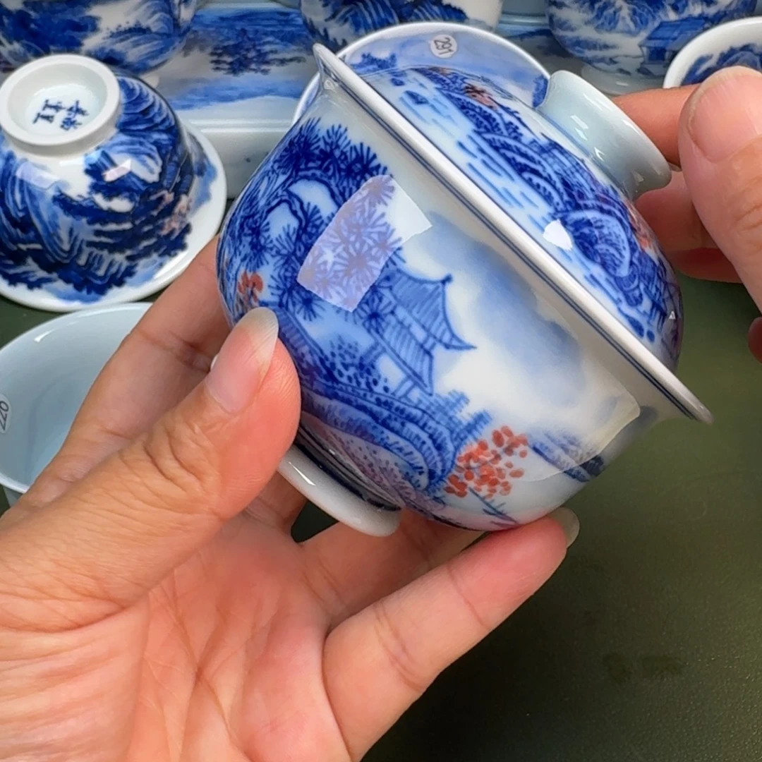 景德镇纯手绘茶具圆圆258