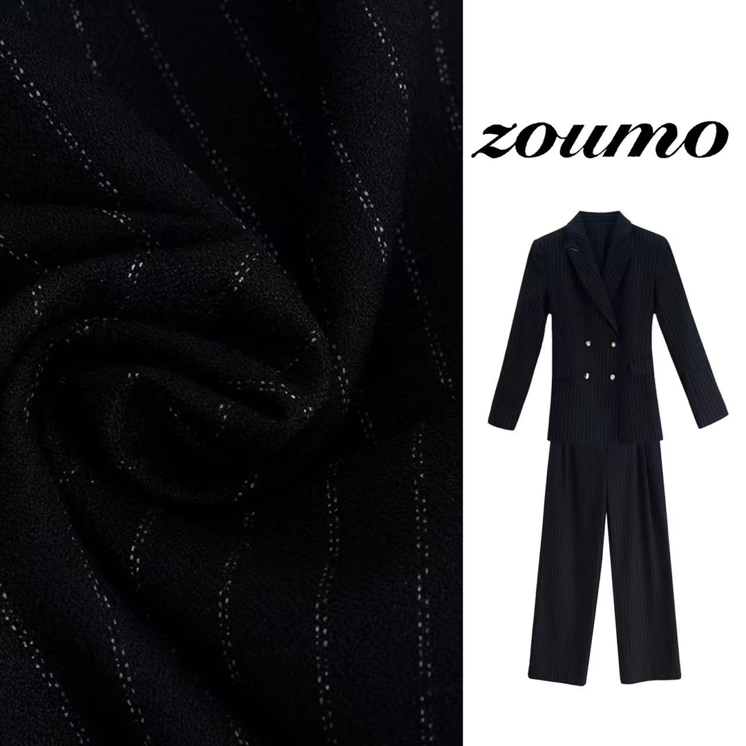 邹茉【华尔街】气质时尚西装套装女正装黑色高级感通勤西服套装