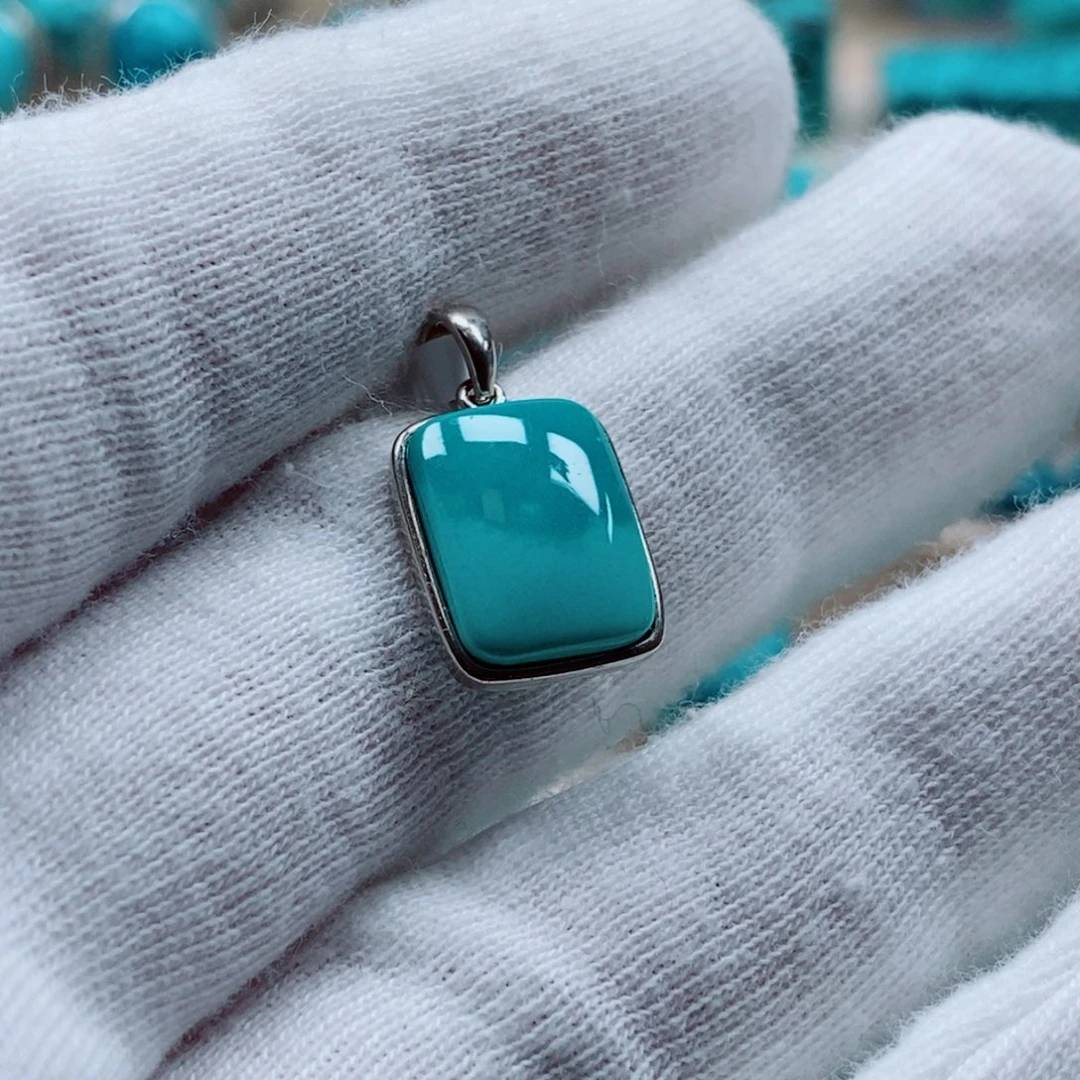 银S925镶嵌绿松石绿松石