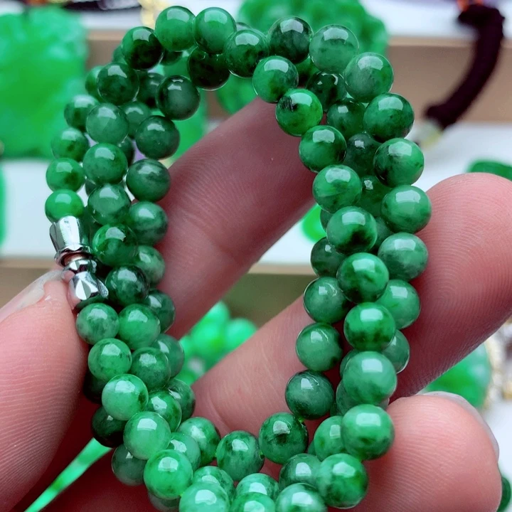 翡翠未镶嵌毛衣链