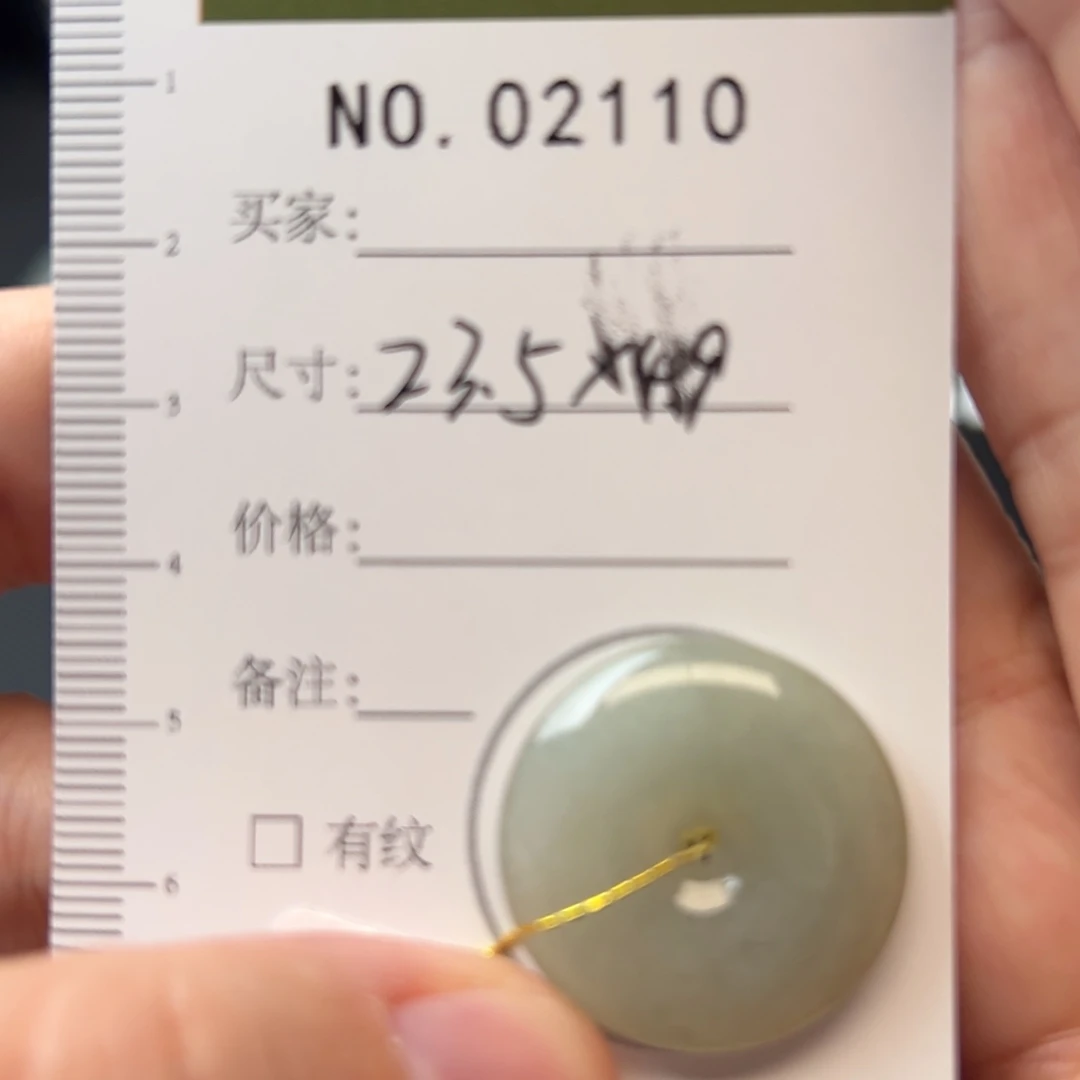 翡翠颈饰未镶嵌平安扣2110