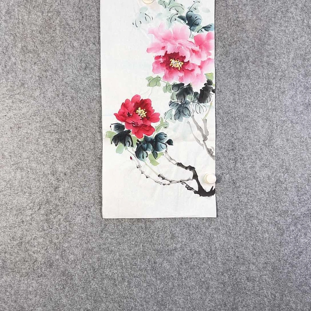 国画616 牡丹等花卉图案装饰图案为