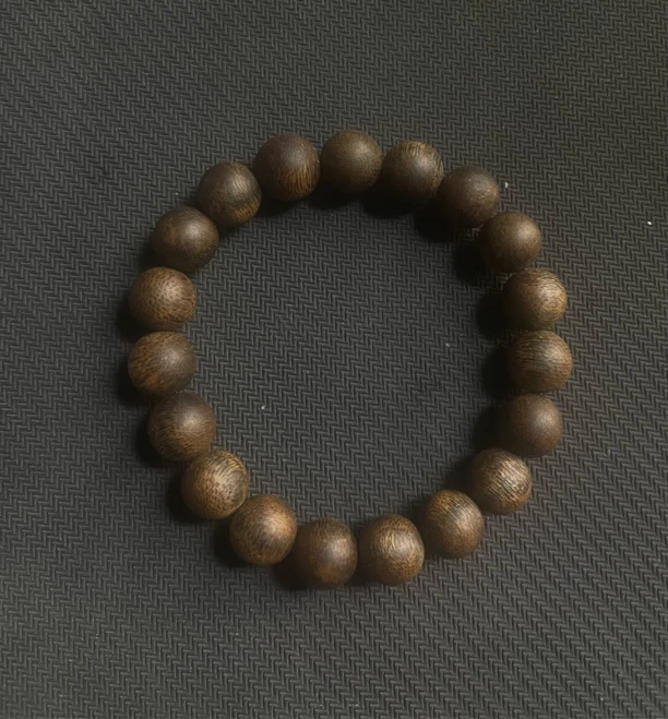 沉香K6奇楠沉香圆珠单圈1.0沉水浮多样性发1