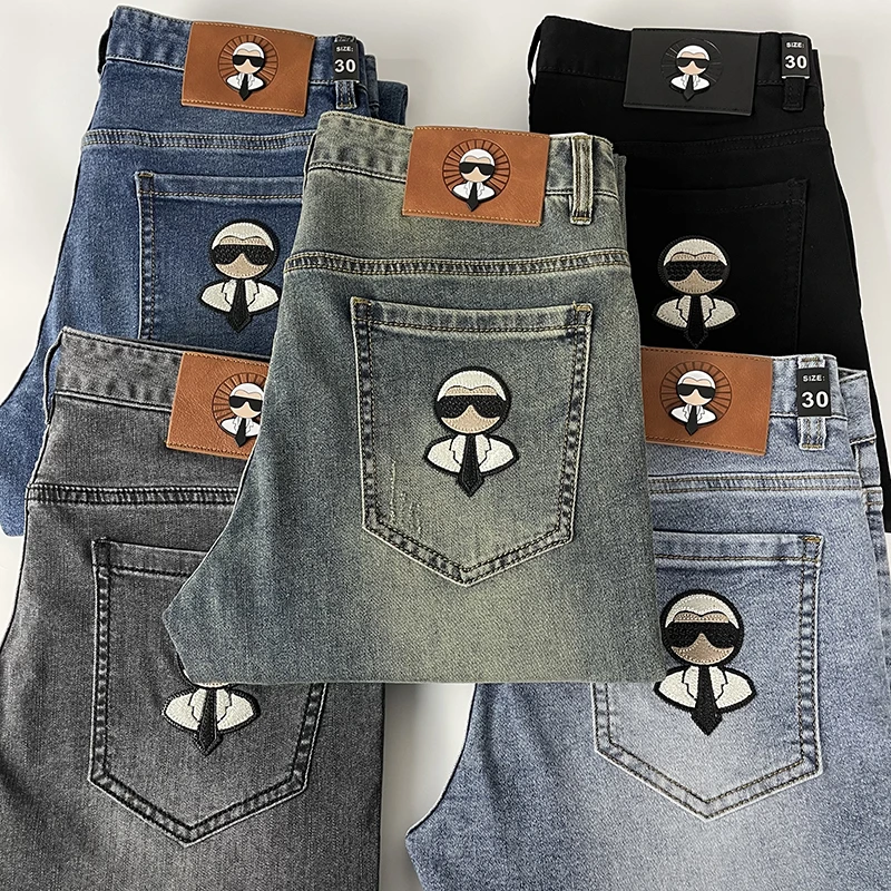 983 夏季牛仔裤薄款修身小直筒男裤男士显高牛仔裤男