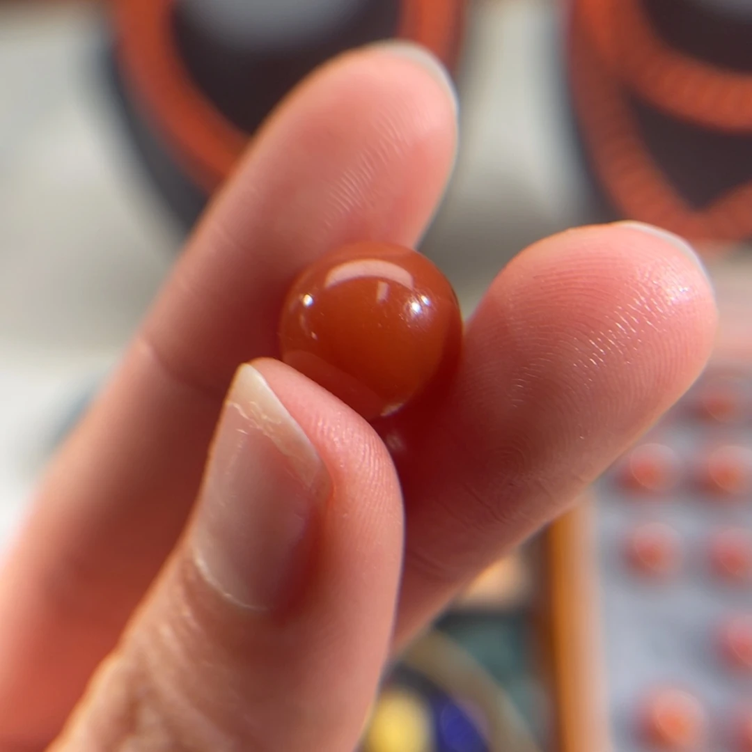 南红玛瑙未镶嵌圆珠11.8
