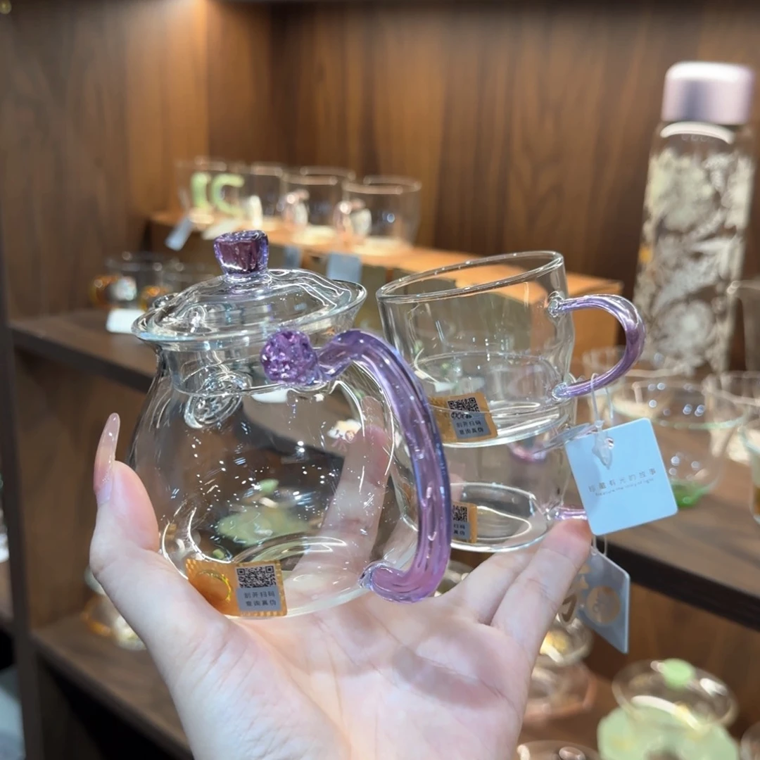 禾器清莲壶浅紫色➕清尚杯浅紫色