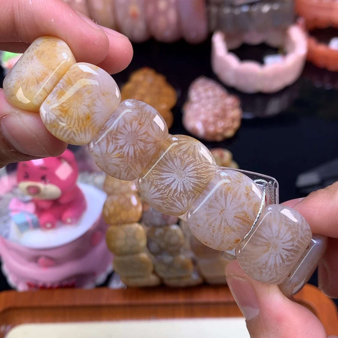 【闪购商品】颈饰未镶嵌硅化珊瑚(珊瑚玉)58号向日葵大花