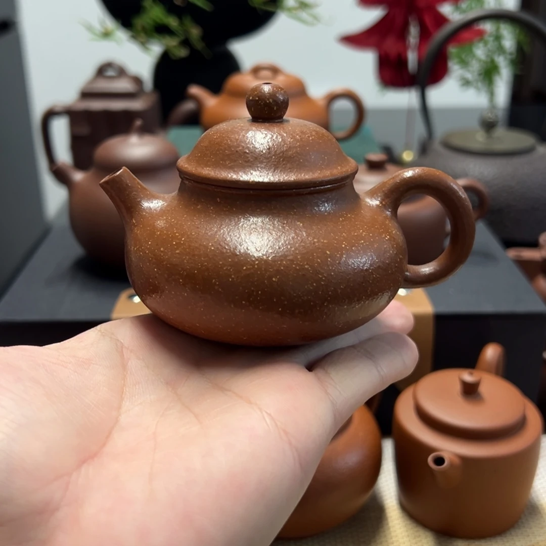 紫砂茶壶精工半手降坡泥容天125cc
