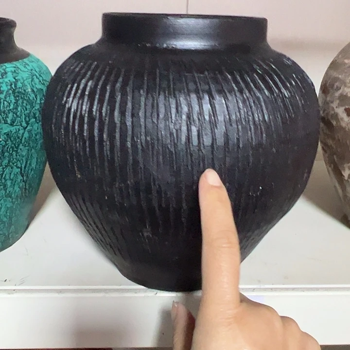 黑色坛子高20口11默认打孔